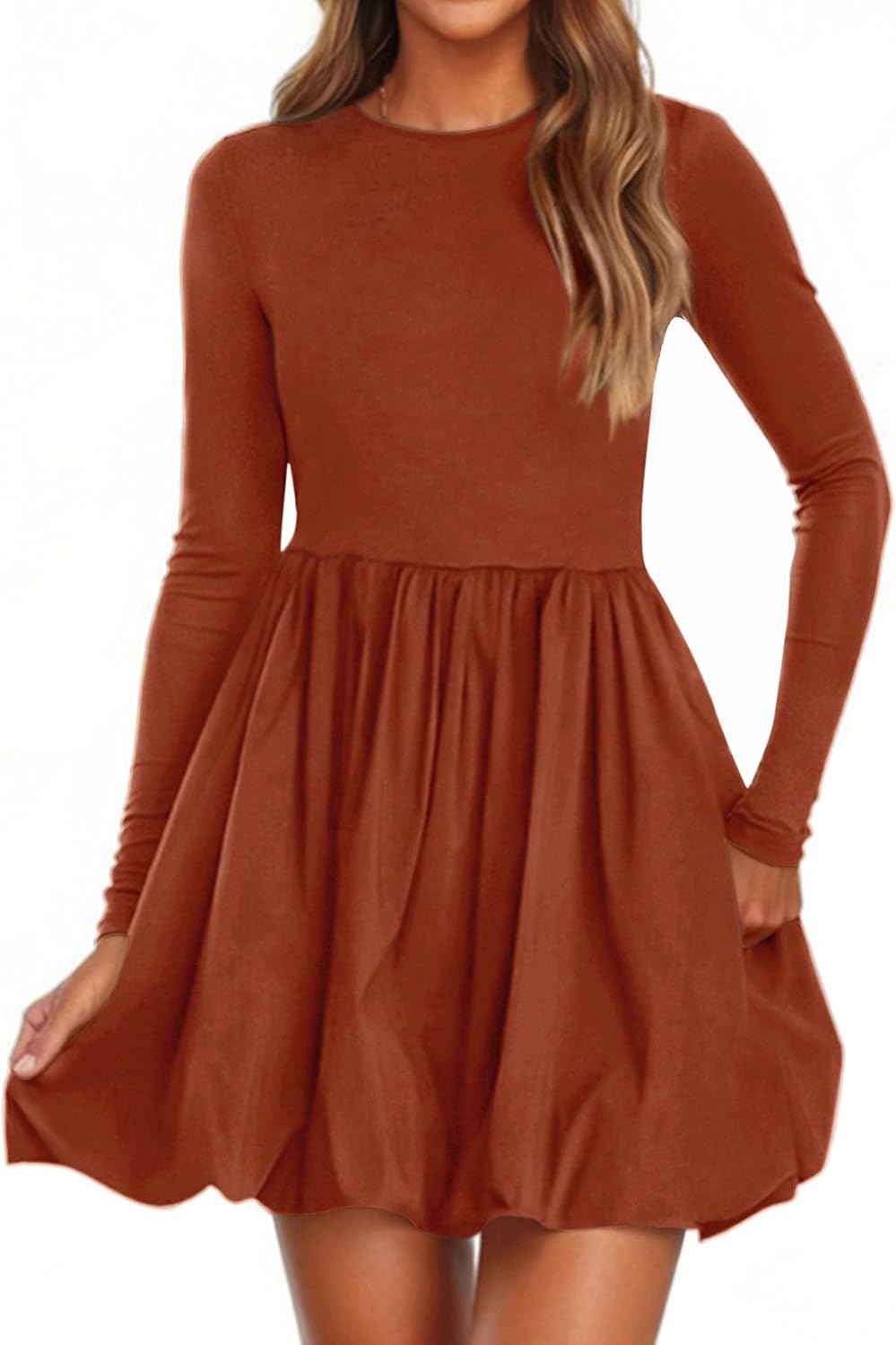 PRETTYGARDEN Fall Dresses for Women 2025 Cute Long Sleeve Mini