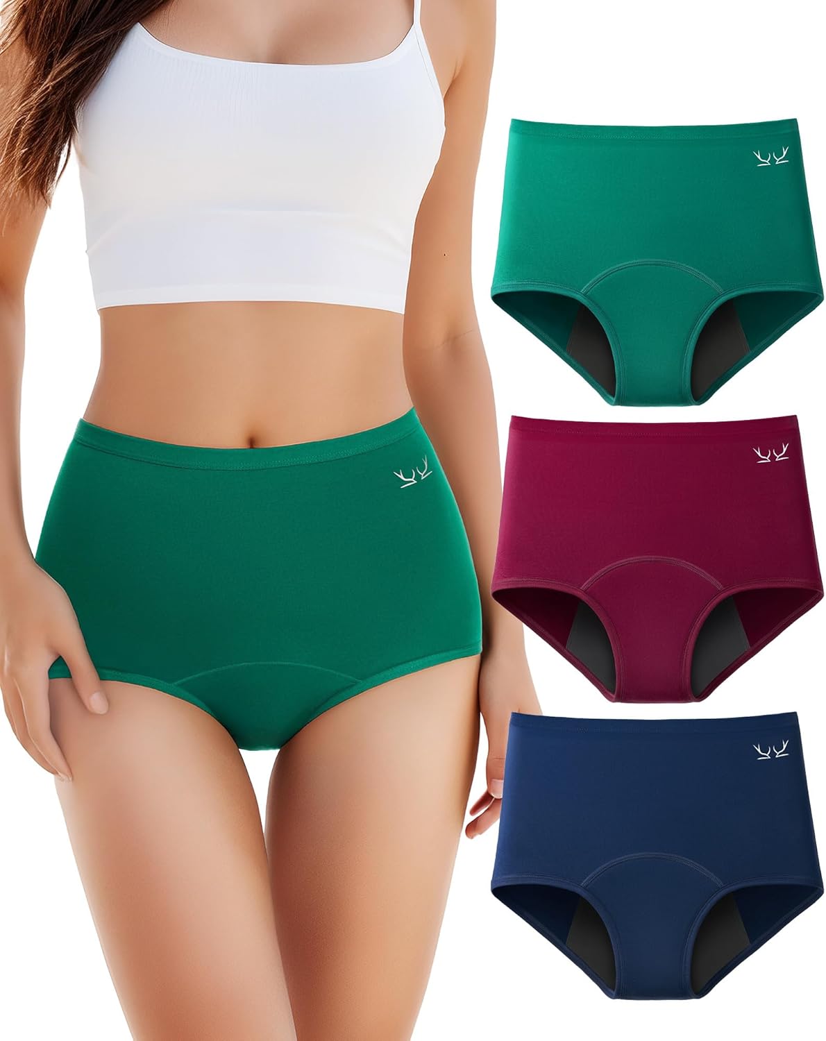 TANSTC Period Underwear for Women Heavy Flow Leakproof Panties
