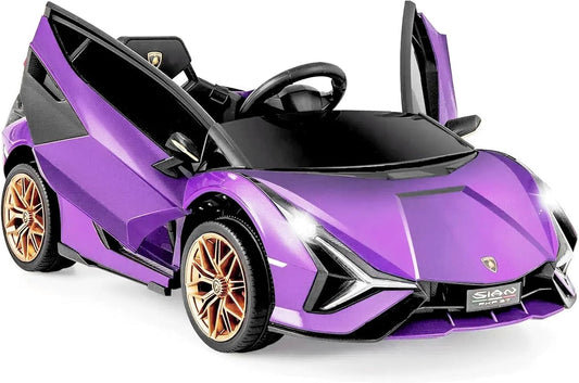 OLAKIDS Kids 12V Licensed Lamborghini SIAN Ride On Car for Fun