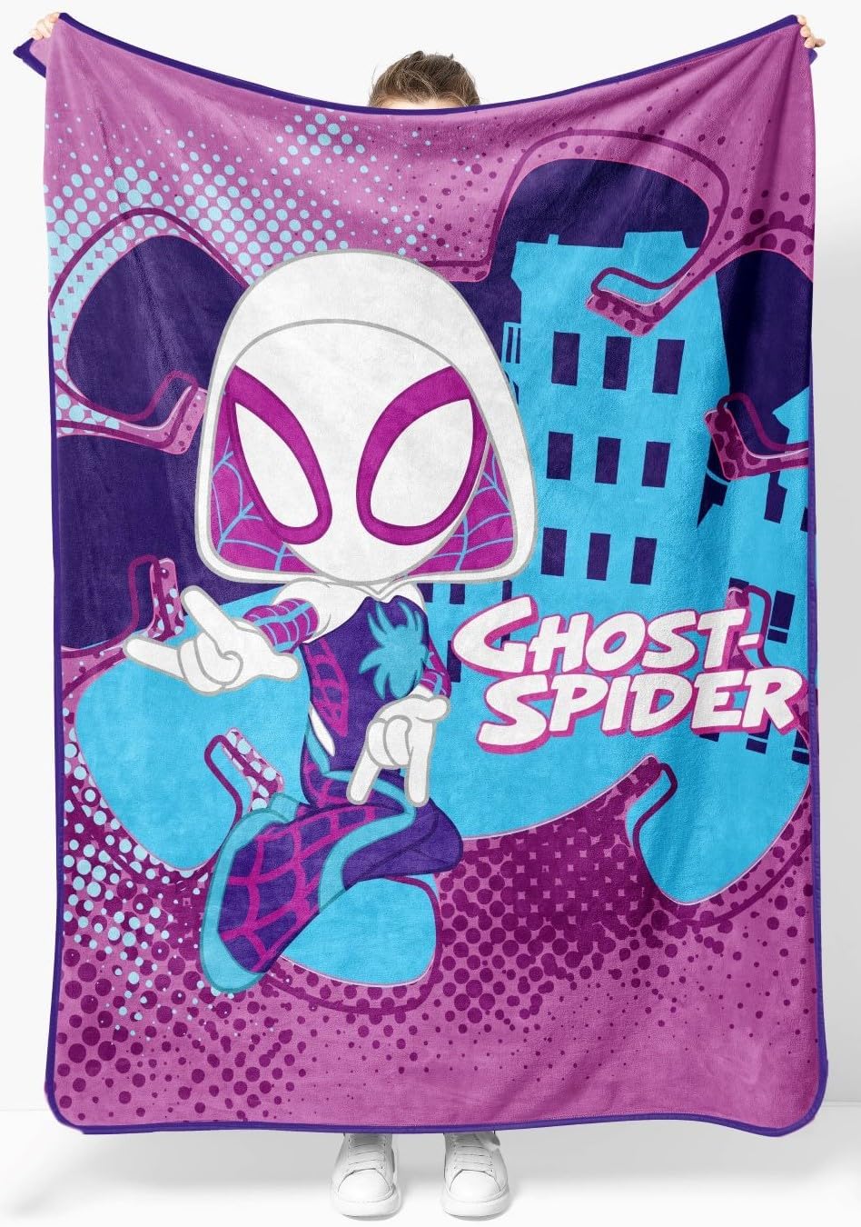 Marvel Spidey and His Amazing Friends Ghost Spider Throw Blanket