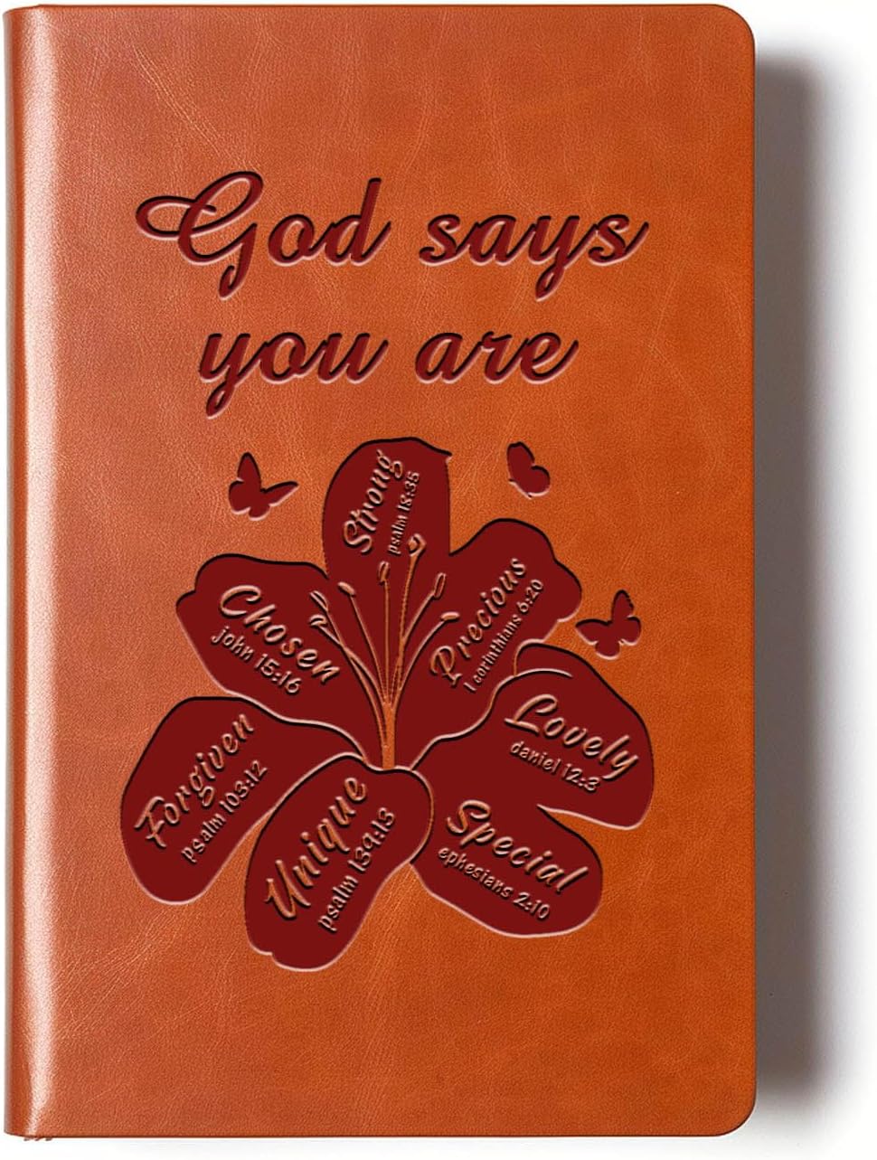 Faith-Inspired Leather Notebook: God's Encouraging Words