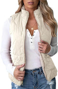 Valphsio Womens Reversible Quilted Sherpa Fleece Vest - Lightweight is