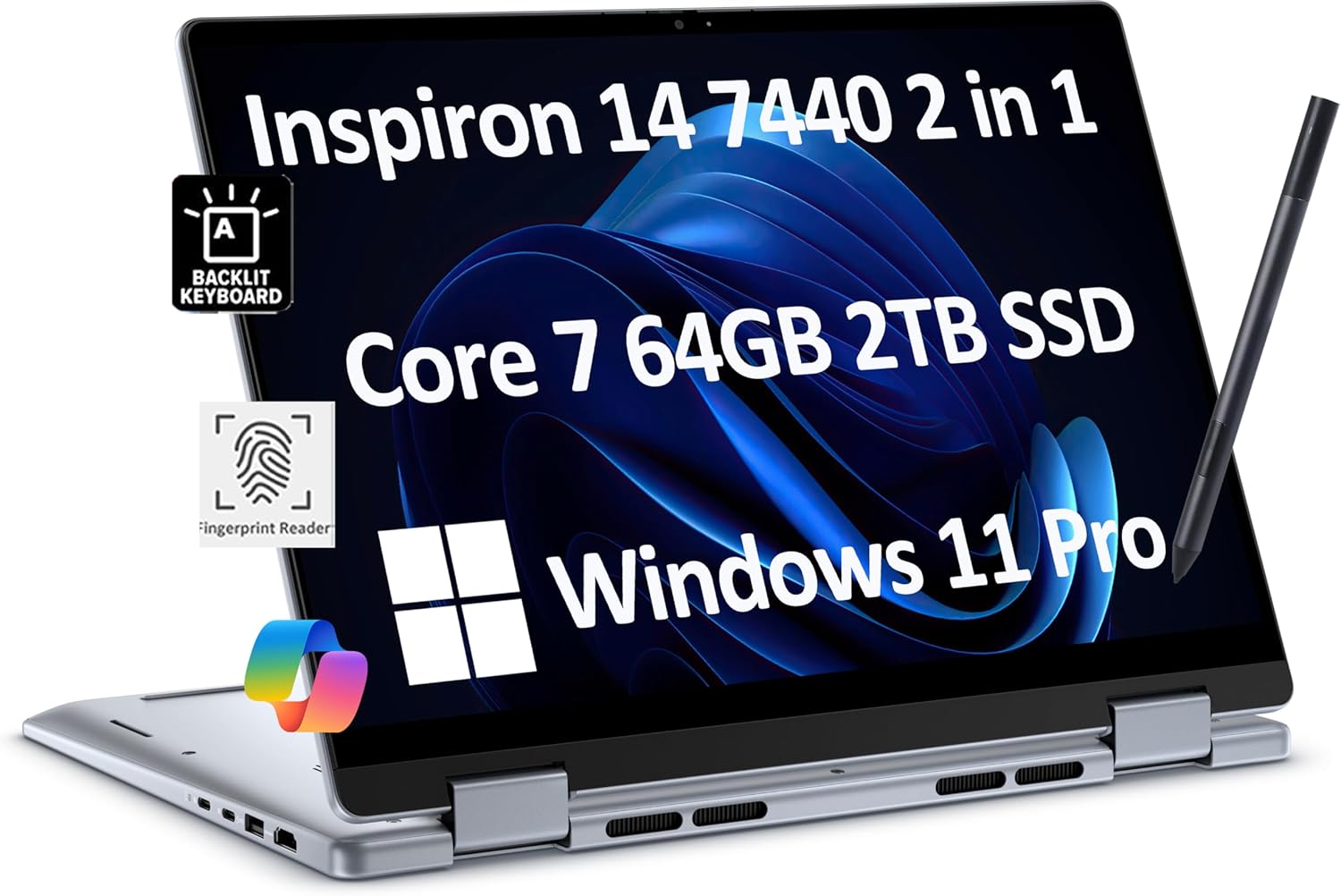 Dell Inspiron 14 7440 2-in-1 Laptop with Touchscreen and AI