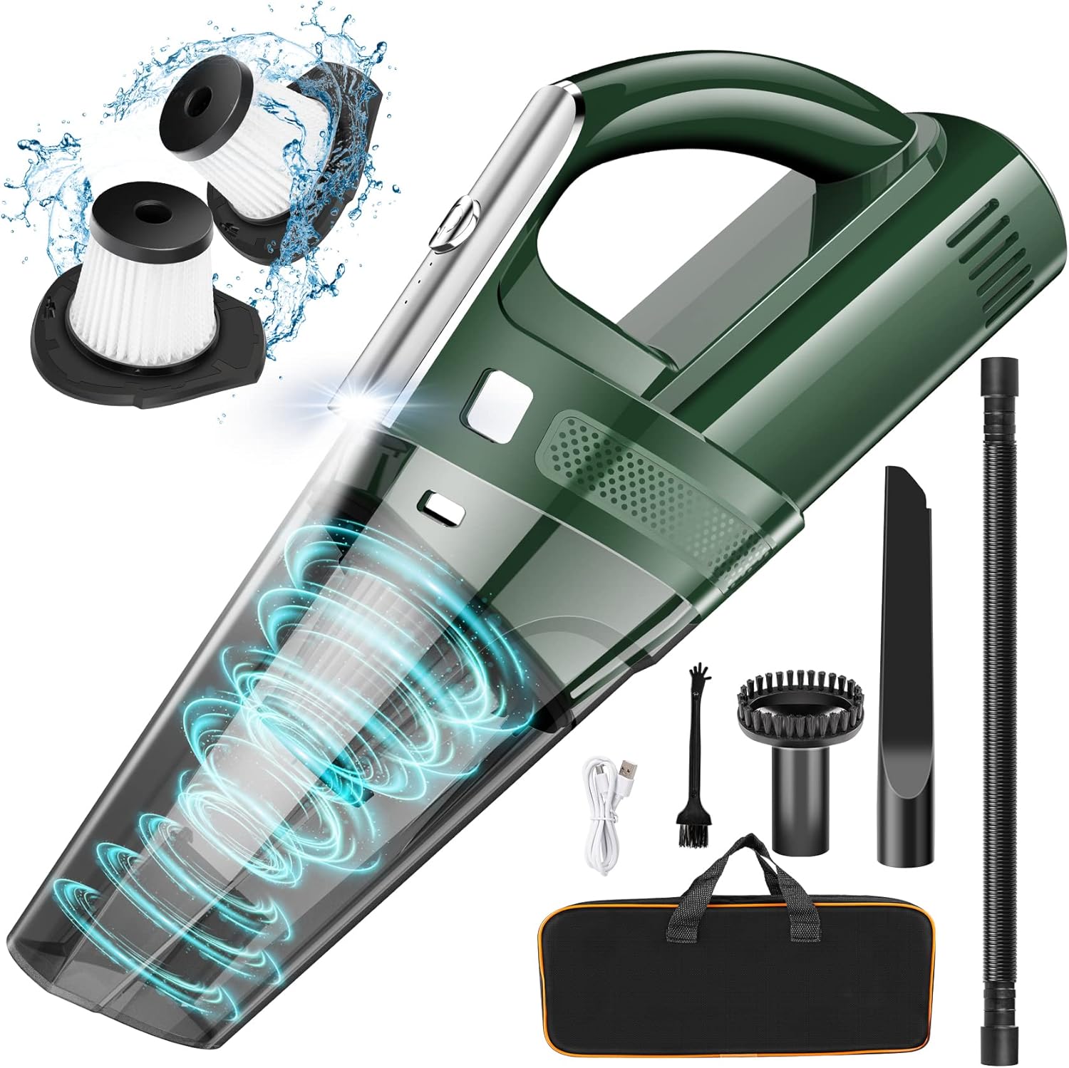 Handheld Vacuum Cordless Mini Portable Cleaner with 11000PA Suction