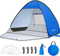 Glymnis Pop Up Beach Tent UPF 50+ Sun Shelter - Portable Shade for 1-4