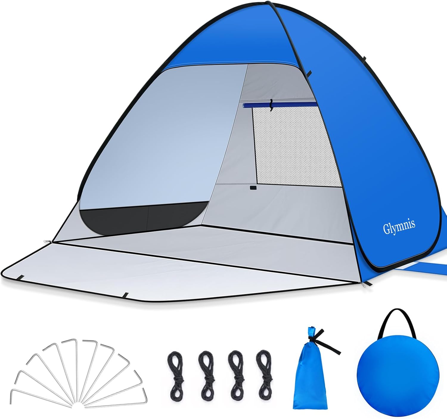 Glymnis Pop Up Beach Tent for 1-4 Persons with UPF 50+ Protection