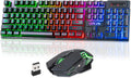 2.4G Rainbow LED Wireless Keyboard and Mouse Combo - Rechargeable