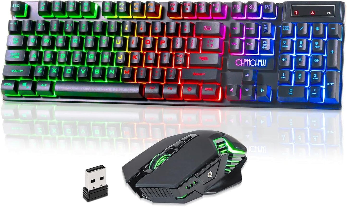 CHONCHOW Wireless Keyboard and Mouse Combo for Gaming and Work