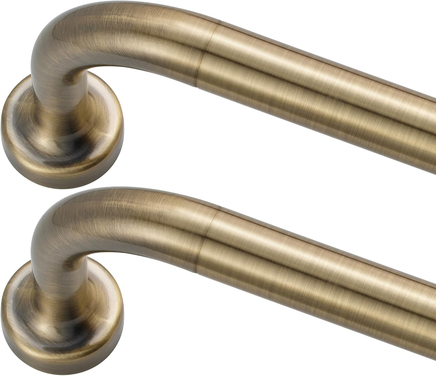 Antique Bronze Curtain Rods 2 Pack for Windows 28 to 48 in