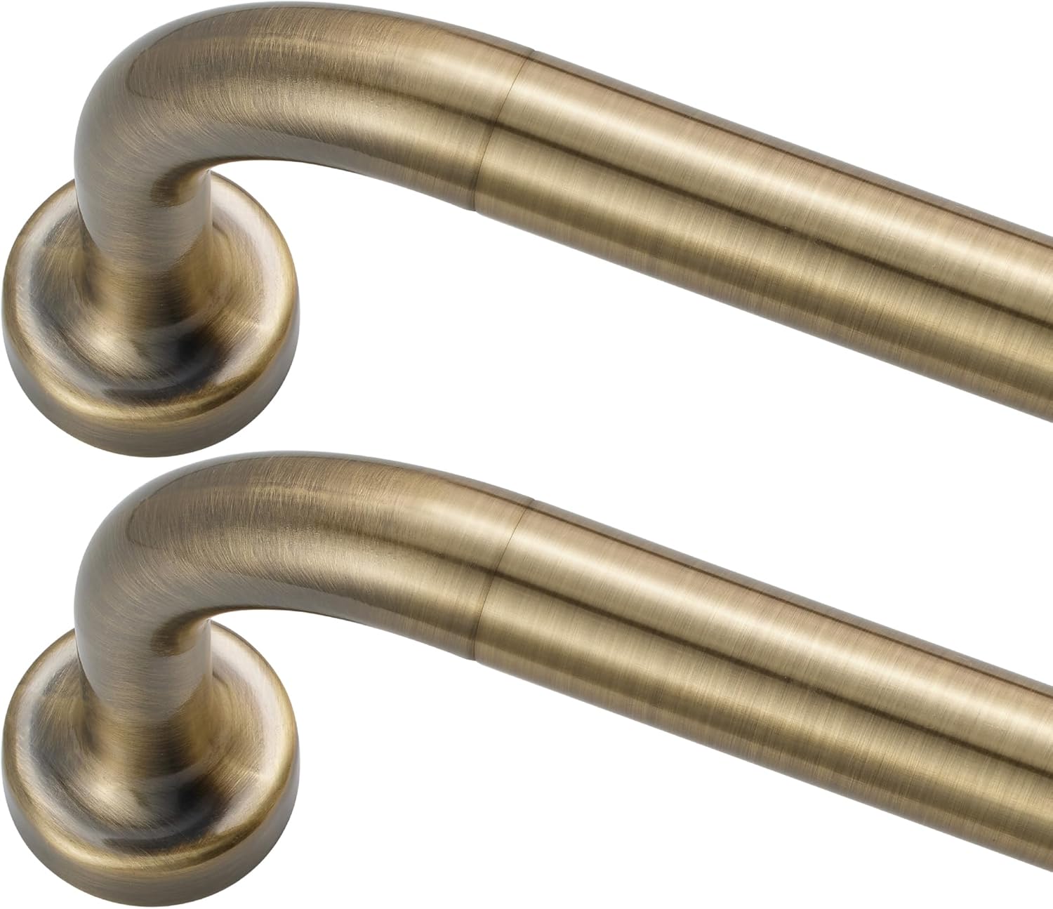 Antique Bronze Curtain Rods 2 Pack for Windows 28 to 48 in