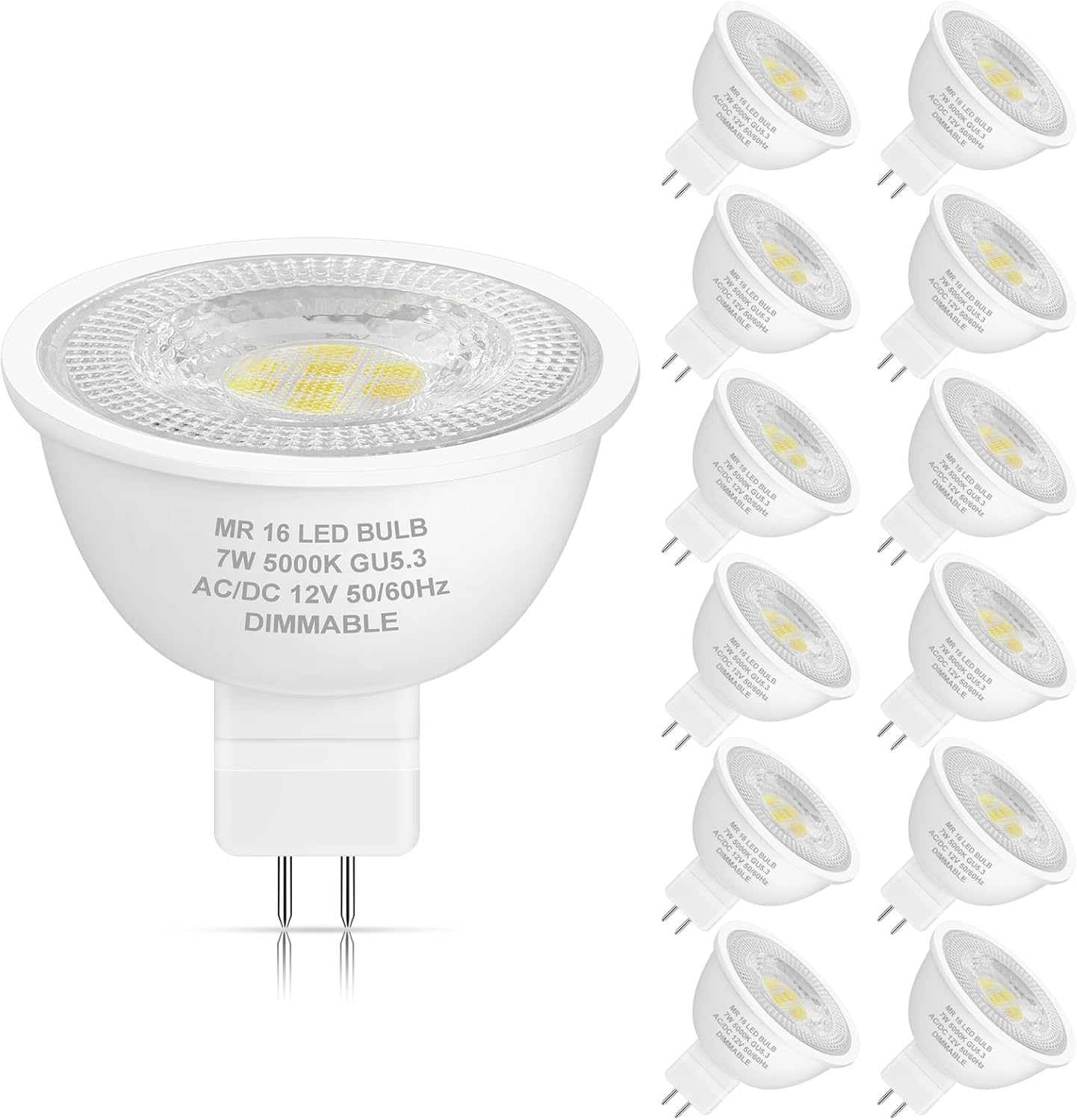 Yochoice 12-Pack MR16 LED Dimmable Light Bulb for Any Space