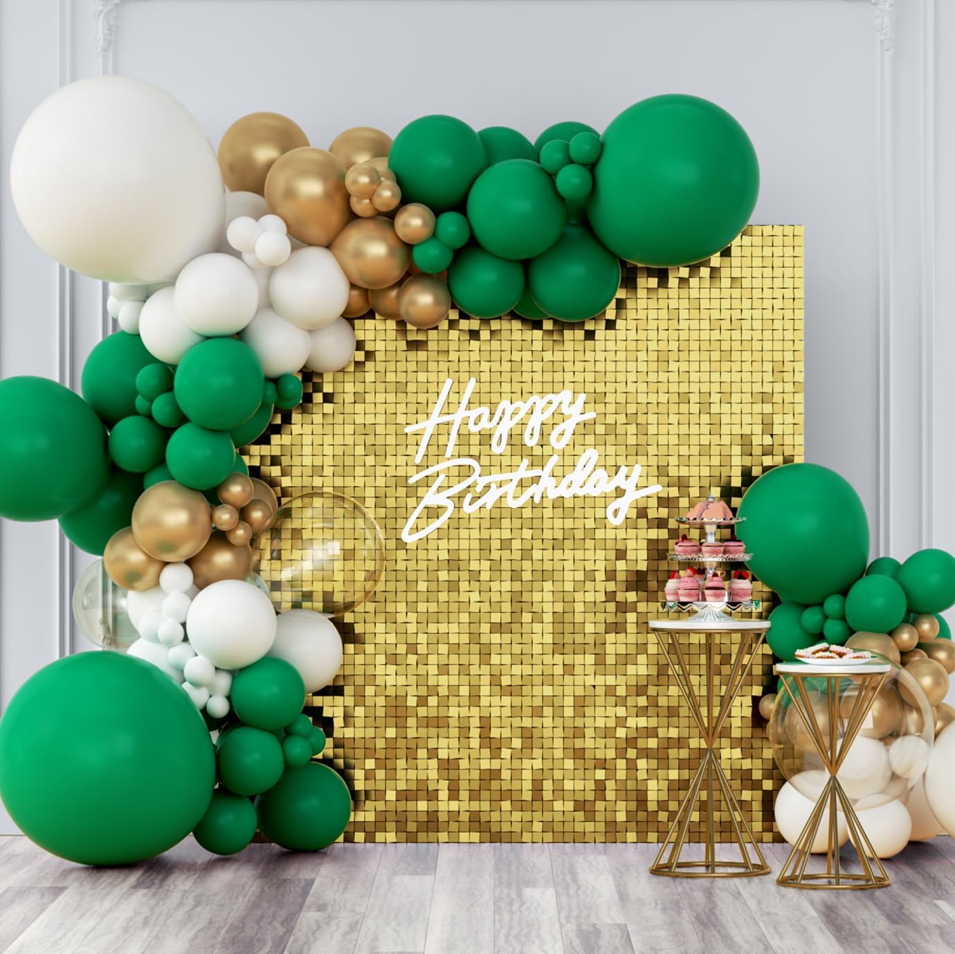 Shimmer Wall Backdrop Gold Square Sequin Panel for Events