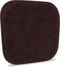 Brown Kitchen Chair Cushions 17in x 15in - Thick Non Slip Pads