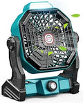 Camping Fan with LED Lantern 9-in Rechargeable Tent Fan - Long Run