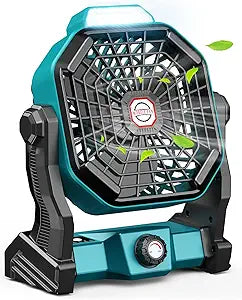JINLICTE Camping Fan with LED Lantern for Outdoor Adventures