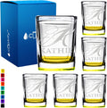 Personalized 2oz Square Shot Glasses Set of 6 - Custom Engraved Gift