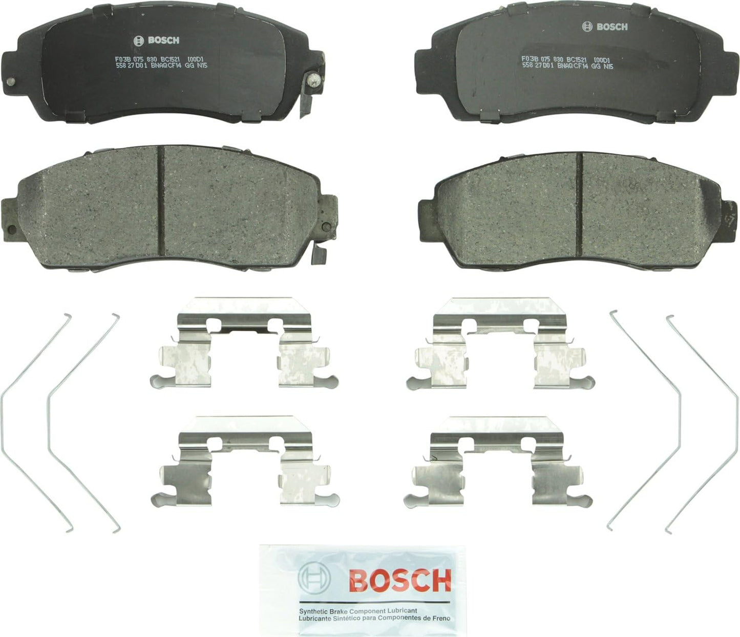 BOSCH BC1521 QuietCast Premium Ceramic Brake Pads for Acura Honda