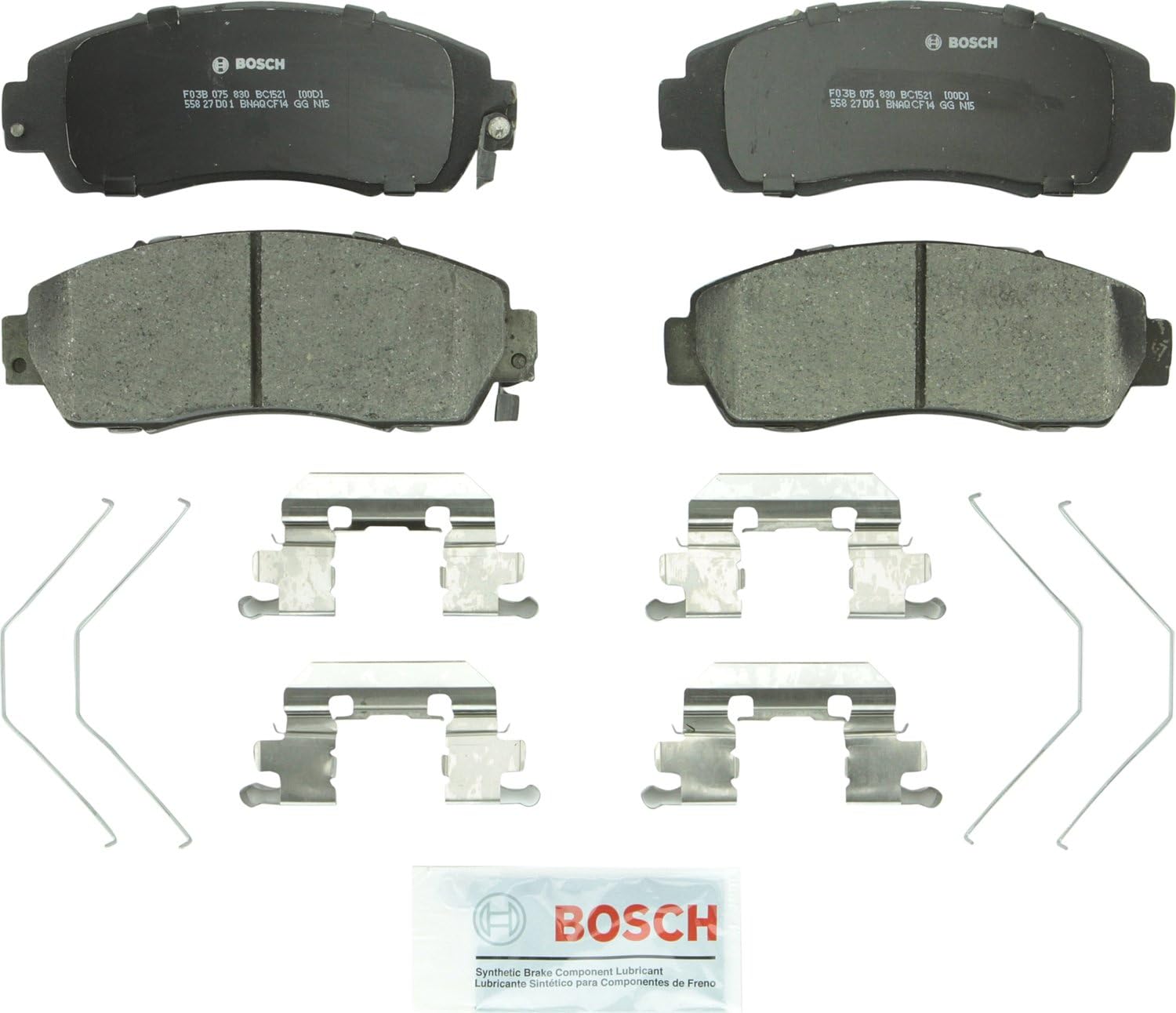 BOSCH BC1521 QuietCast Premium Ceramic Brake Pads for Acura Honda
