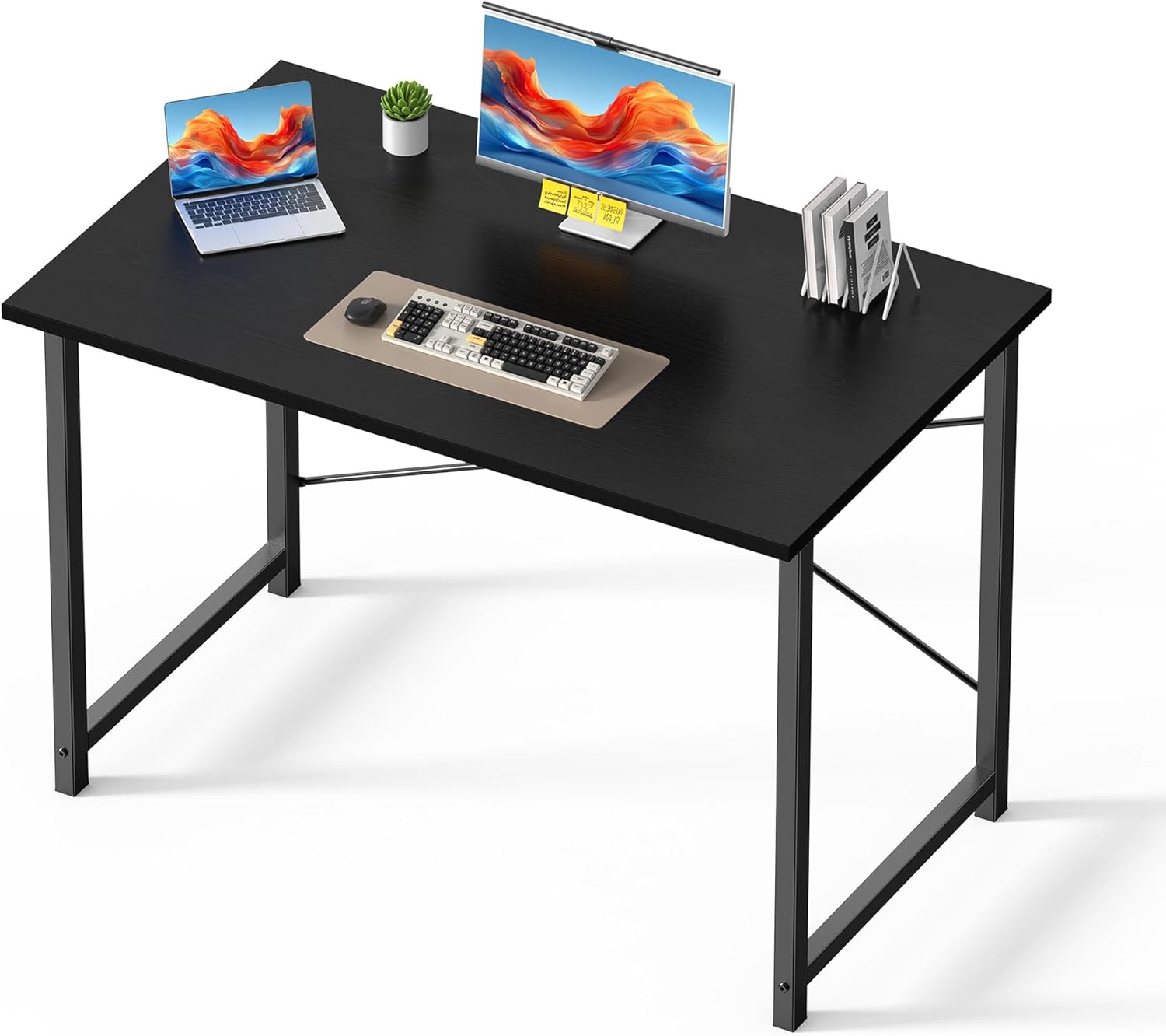 44 Inch Computer Office Desk for Small Spaces, Modern Design