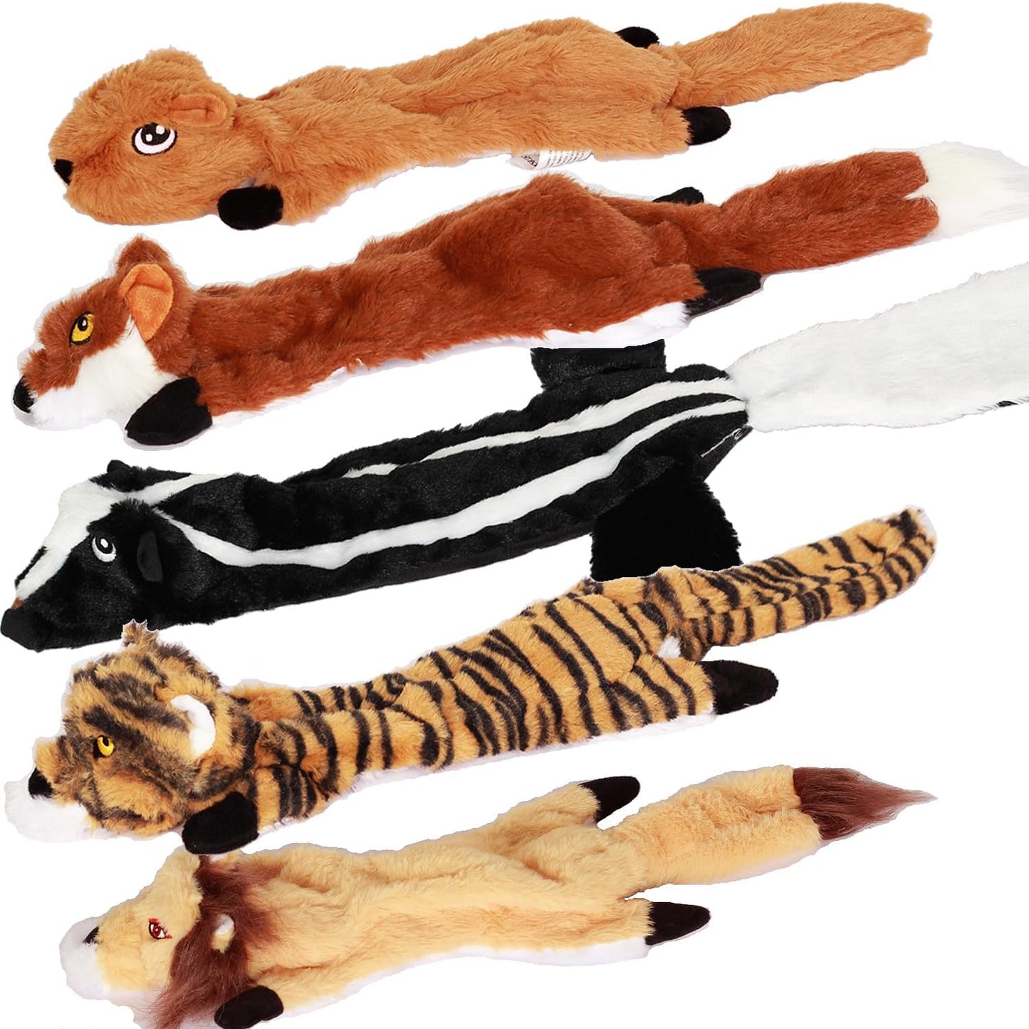 Aipper Stuffless Squeak Toys 5-Pack | Durable Chew Fun