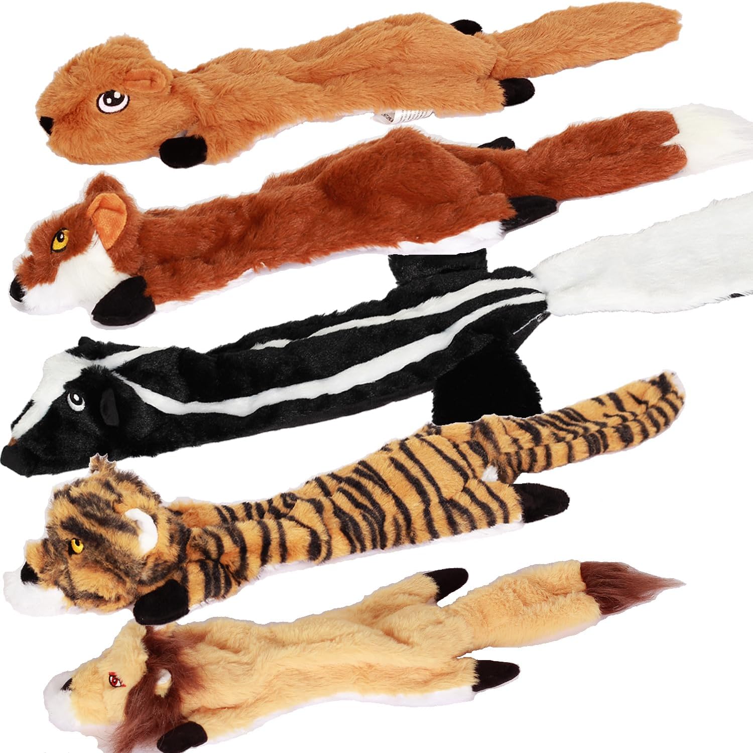 Aipper Stuffless Squeak Toys 5-Pack | Durable Chew Fun