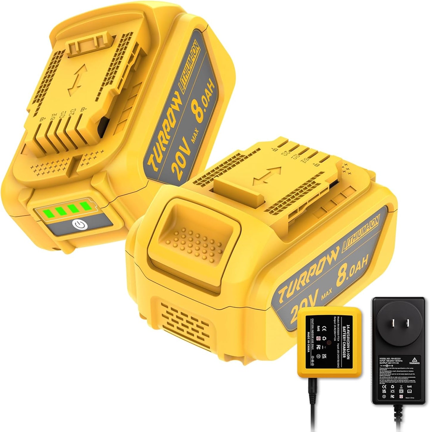 Replacement Battery and Charger for Dewalt 20V Max Tools