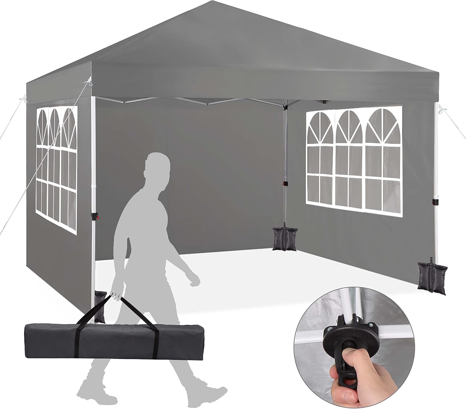 Instant Shade Master: 10x10 Beach Canopy - Effortless Setup for Events & Camping