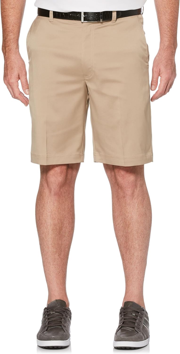 PGA TOUR Mens 9in Flat Front Golf Shorts with Active Waistband