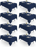 Pureegg Rectangle Table Cloth 60in x 84in 8 Pack - Reusable Polyester
