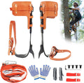Leather Tree Climbing Spikes Set - Adjustable Alloy Steel Spurs