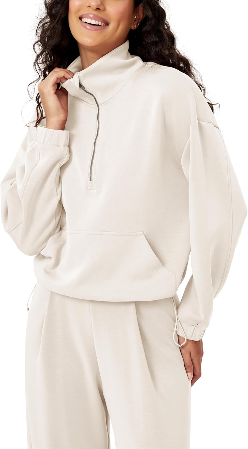 ODODOS Women's Modal Soft Cinchable Sweatshirts for Comfort
