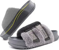 KuaiLu Womens Platform Slipper with Arch Support - Cozy Fuzzy Slides