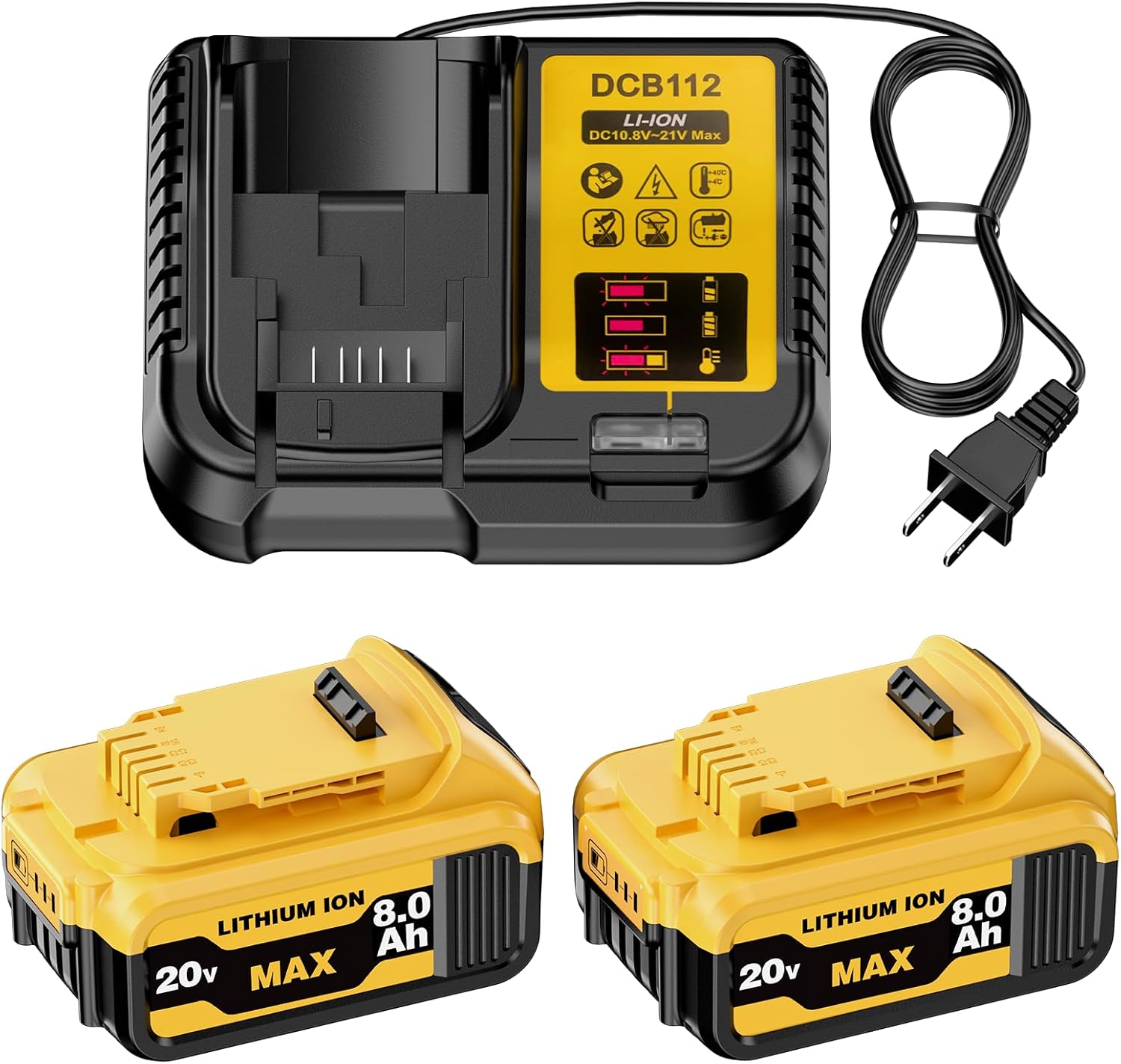 8.0Ah DCB206 Replacement Battery for Dewalt 20v Max Tools