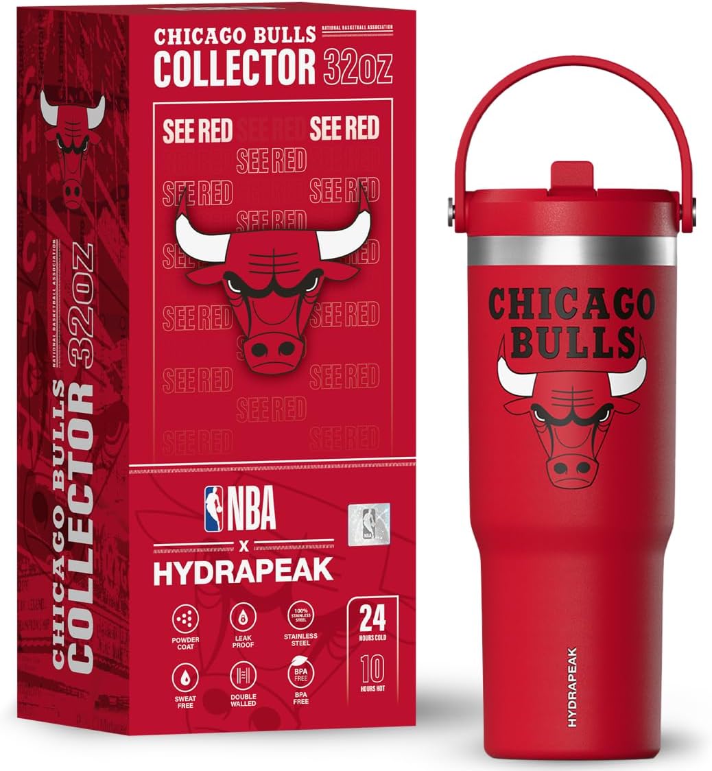 Chicago Bulls 32oz Nomad Stainless Steel Tumbler with Handle