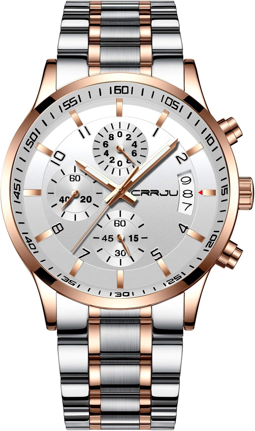 CRRJU Men's Fashion Stainless Steel Chronograph Watch Review