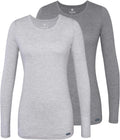 Adar Underscrubs for Women 2 Pack - Long Sleeve Comfort Tee Women's
