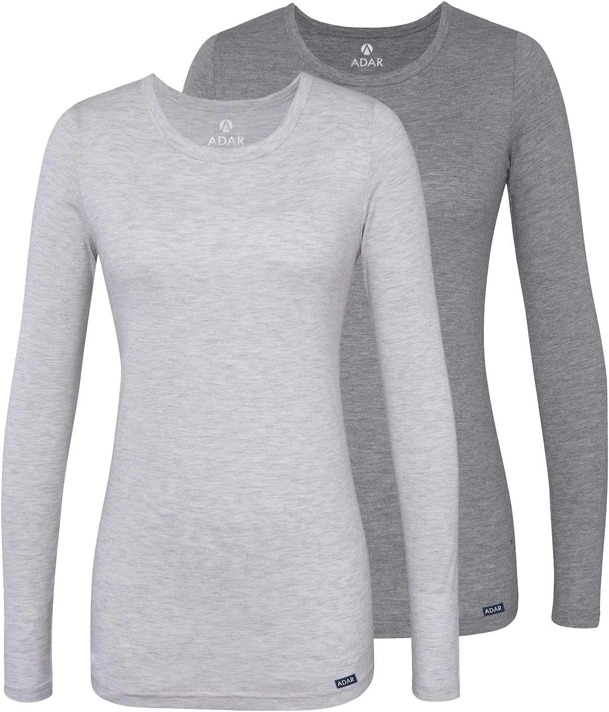 Adar Underscrubs for Women Long Sleeve Comfort Tee 2 Pack