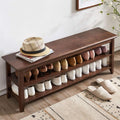 XKZG Storage Bench Wooden Shoe Rack Bench Rustic Solid Wood - Sturdy