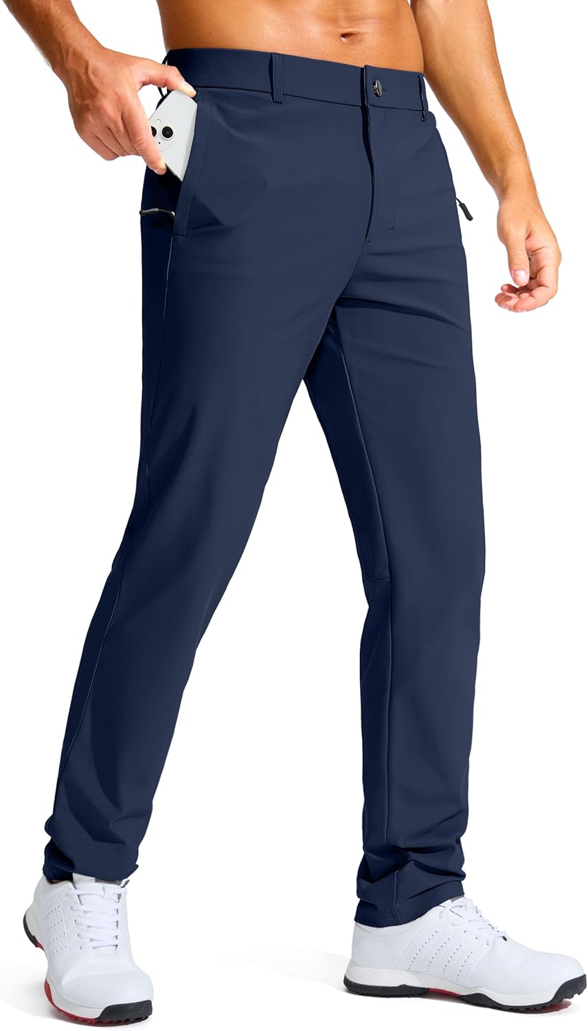 Men's Golf Pants - Slim Fit Stretch Lightweight Dress Pants
