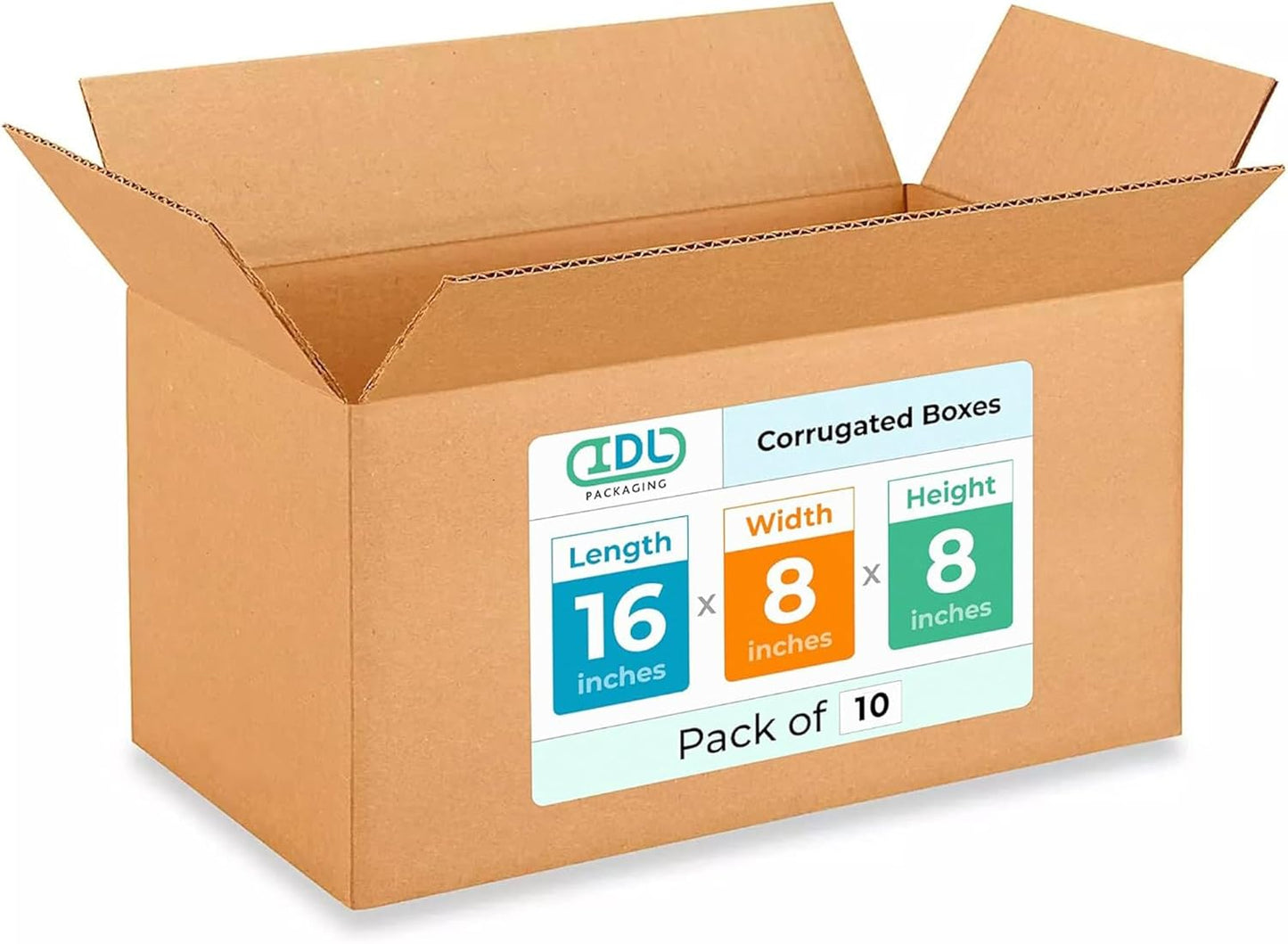 IDL Medium Moving Boxes 16x8x8 inches - Extra Strength 200 lb