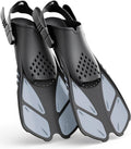 Snorkel Fins for Men and Women - Adjustable Open Heel Travel Short