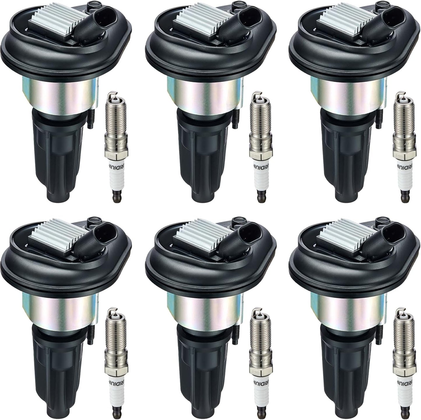 BDFHYK Ignition Coil Pack UF303 and Iridium Spark Plugs 5019