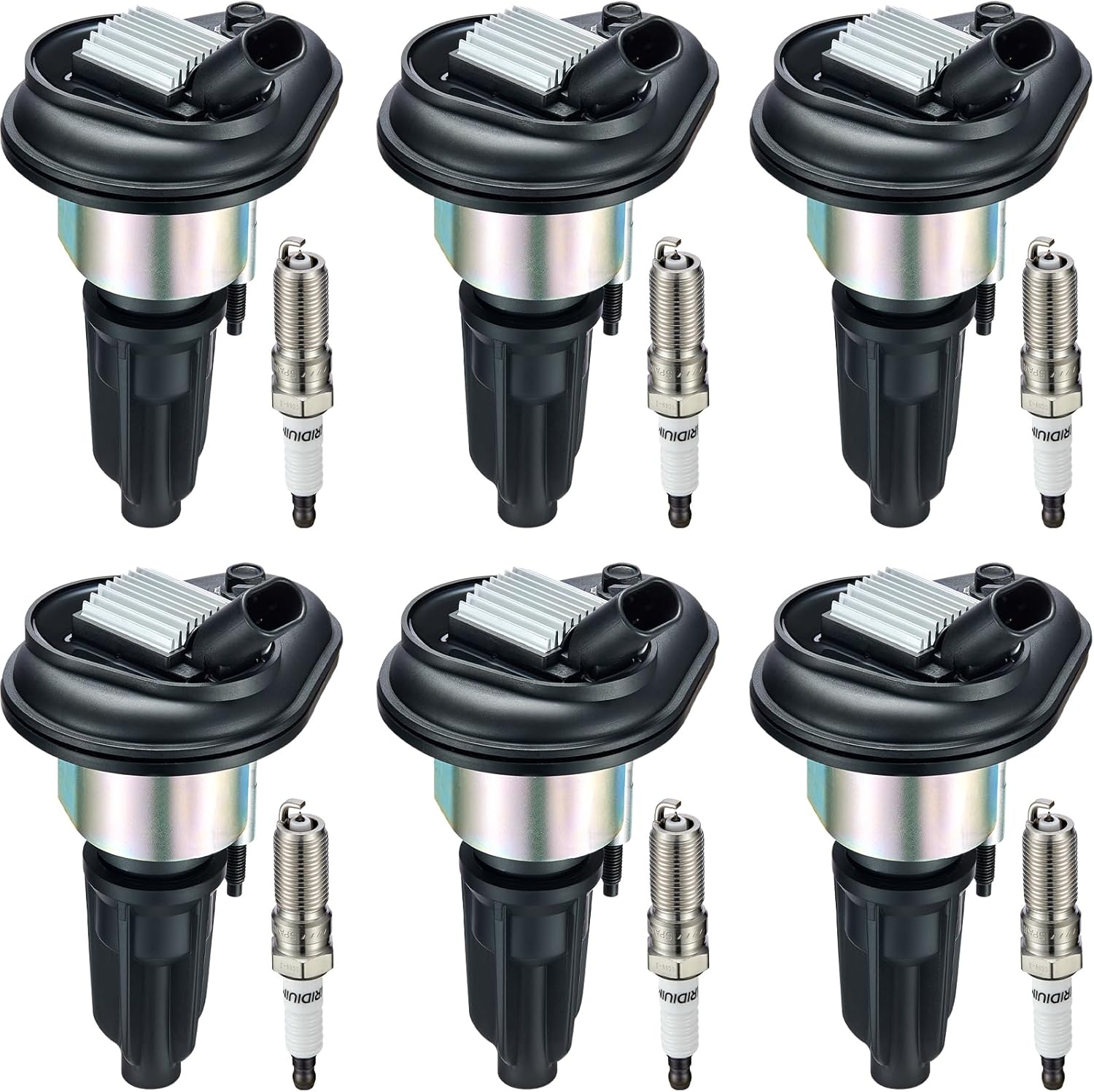 BDFHYK Ignition Coil Pack UF303 and Iridium Spark Plugs 5019