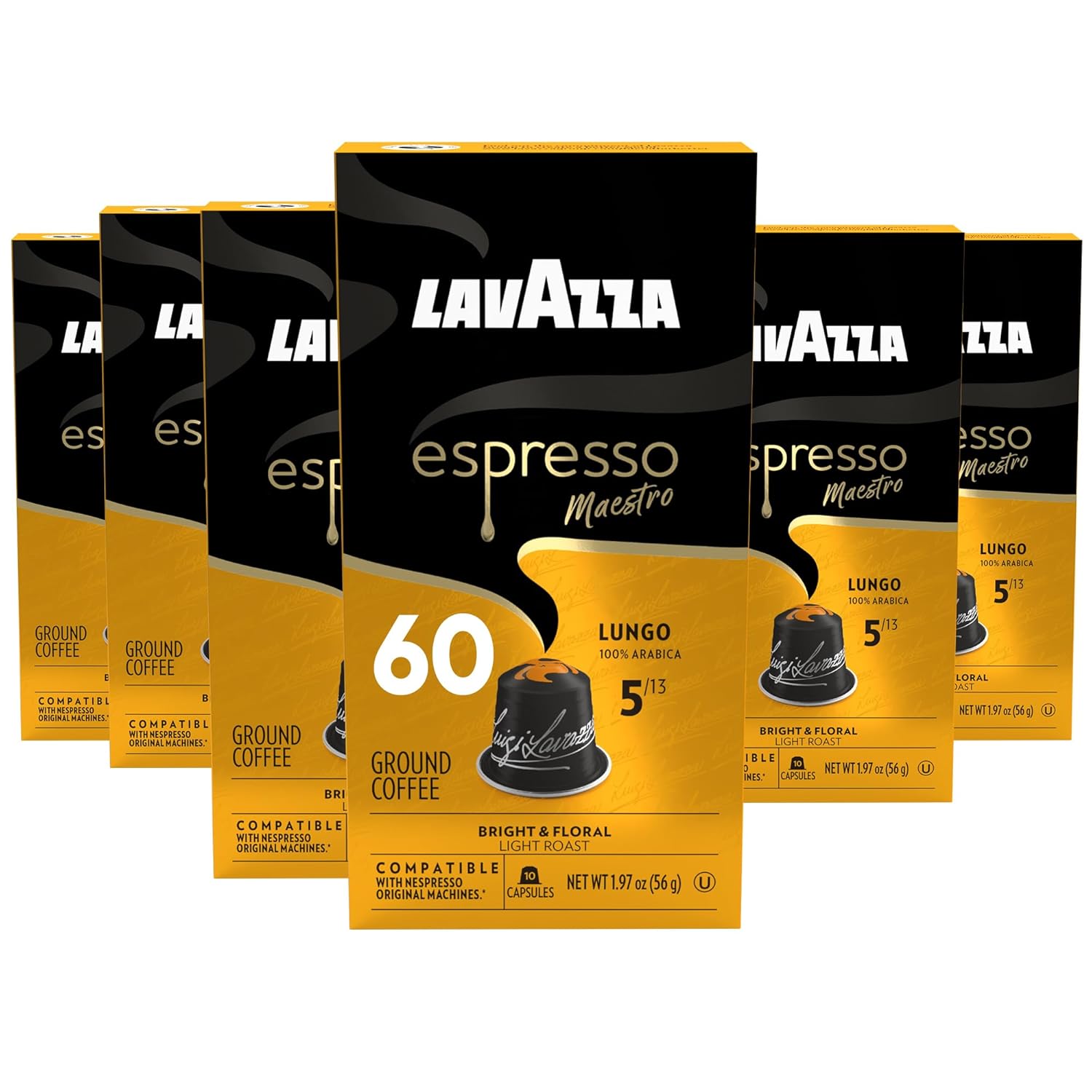 Lavazza Avvolgente Lungo Dark Roast Capsules for Nespresso