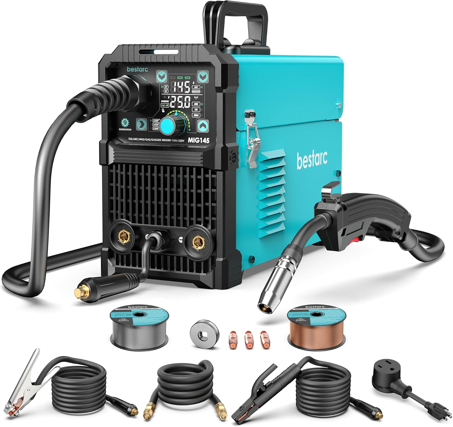 145Amp MIG Welder with Synergic Control for All Welding Needs