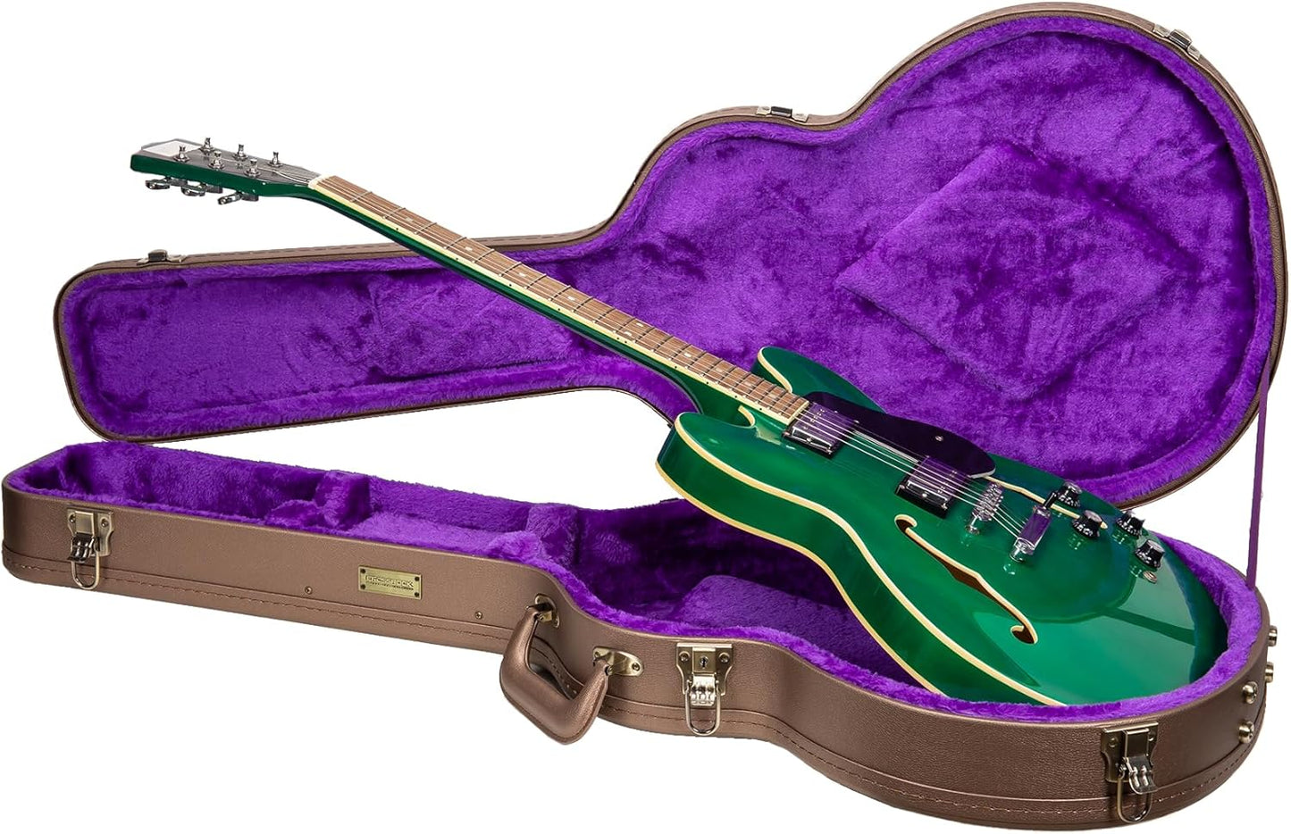 Crossrock Wooden Electric Guitar Case for 335 Style Semi-Hollow