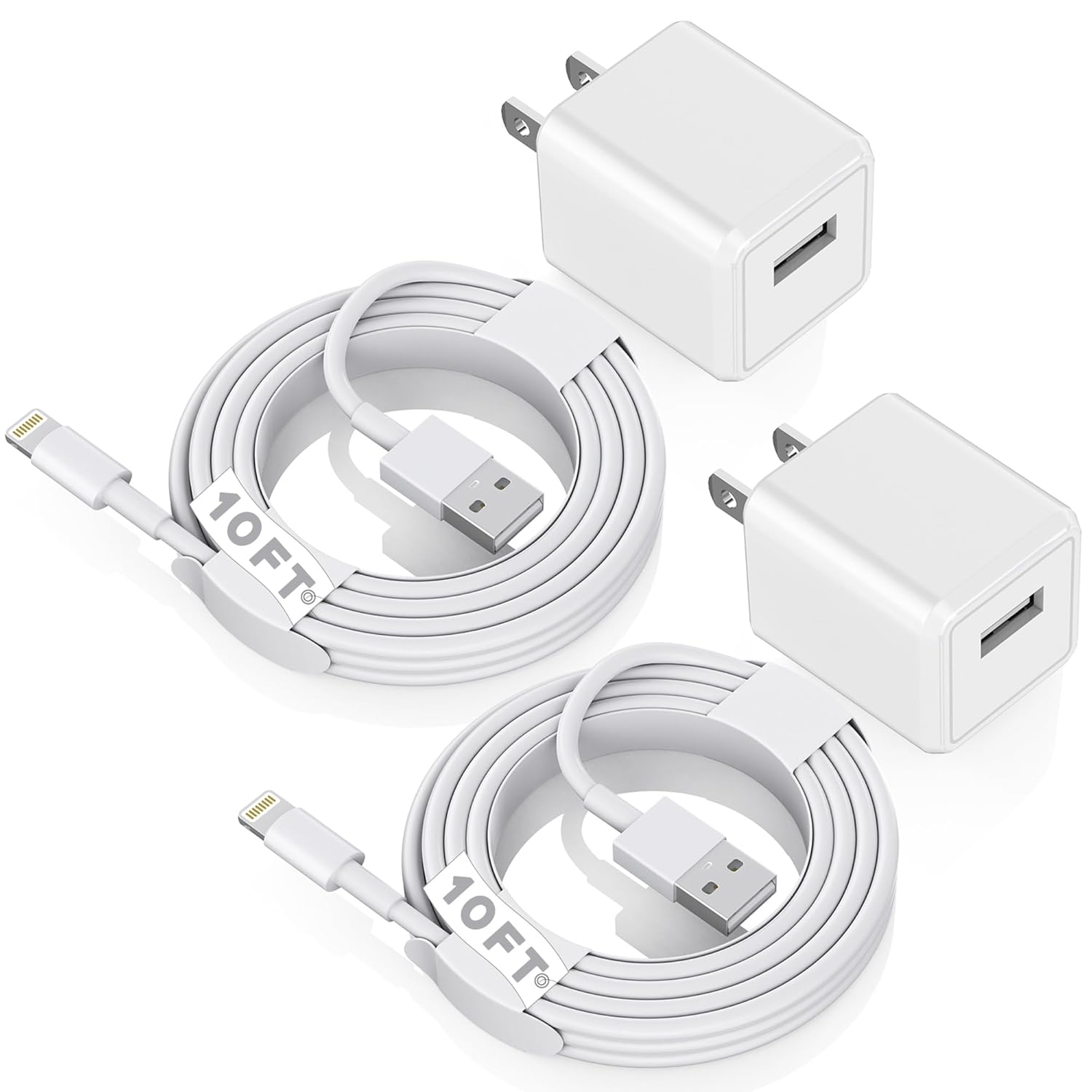 Fast Charge iPhone 2Pack - MFi Certified 10ft