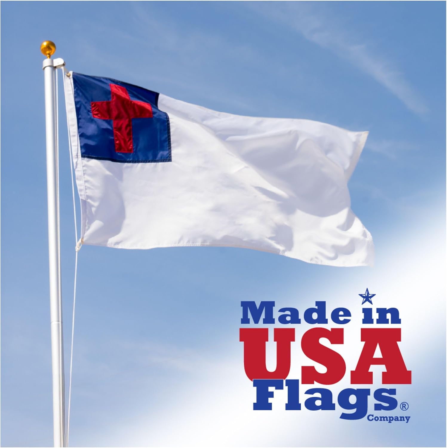 3x5 Christian Flag - Durable SolarMax Nylon for Outdoor Use