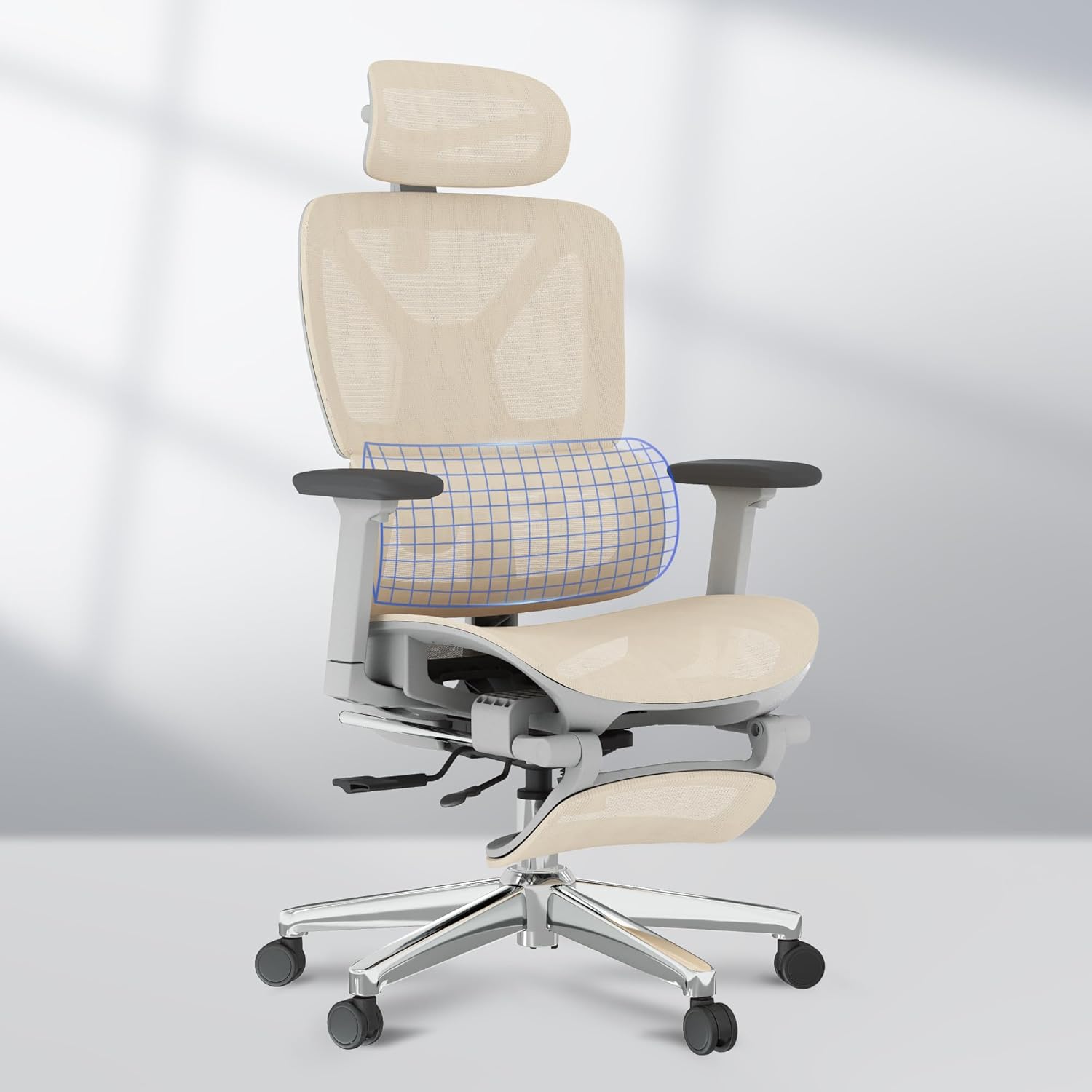 FLEXISPOT ErgoX Premium Ergonomic Office Chair with Footrest