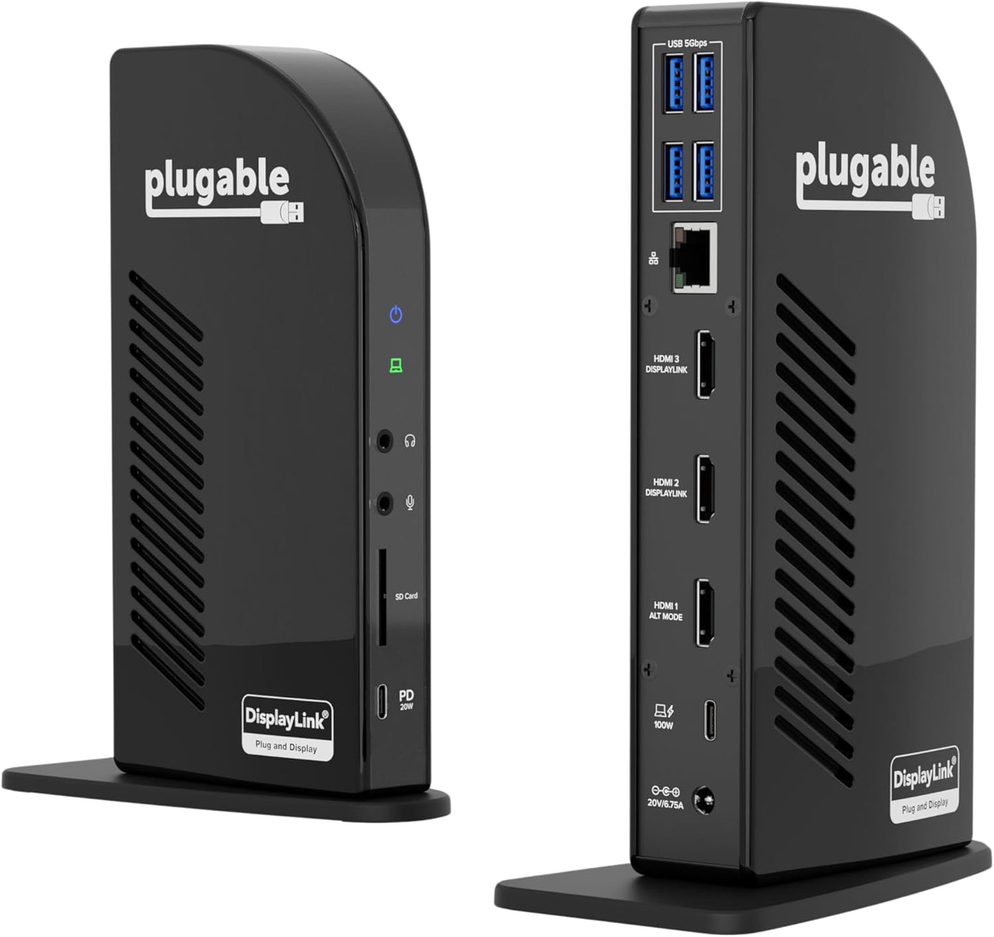Triple Monitor Docking Station, 100W Laptop Charging